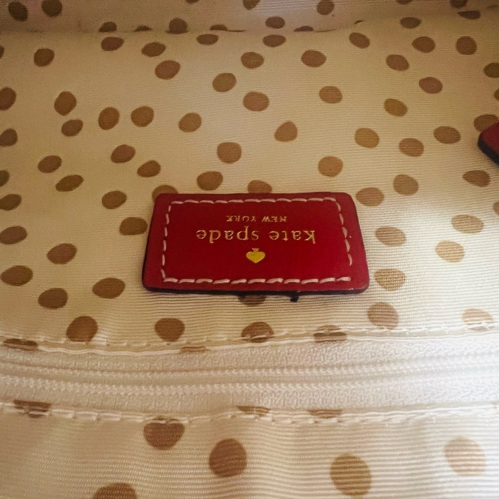 kate spade red leather chain-strap crossbody - Picture 10 of 11